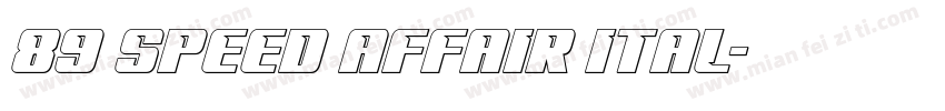 89 Speed Affair Ital字体转换